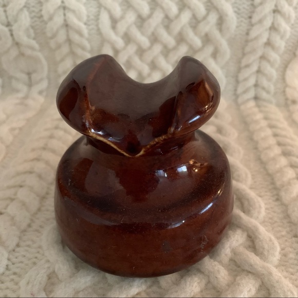 Vintage Brown Ceramic Insulator Excellent - Picture 3 of 10